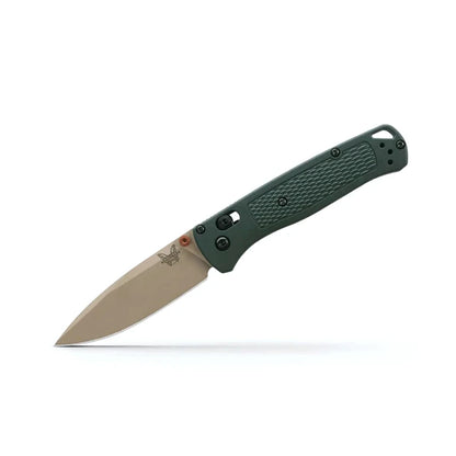 Benchmade 535TN-2601 Bugout 3.2" ELMAX McMillan Tan Cerakote Taiga Green Grivory Folding Knife