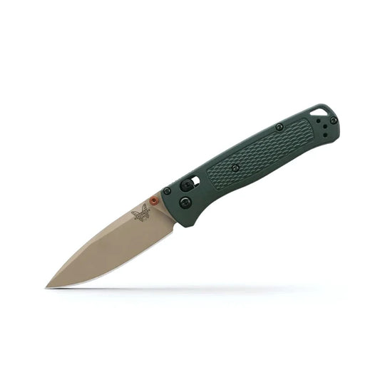 Benchmade 535TN-2601 Bugout 3.2" ELMAX McMillan Tan Cerakote Taiga Green Grivory Folding Knife