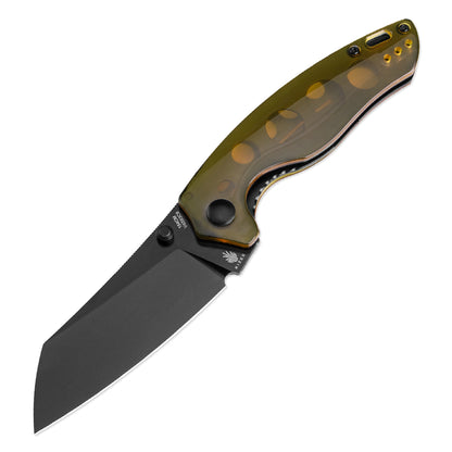 Kizer Towser K 3.39" Black Stonewash 154CM PEI Ultem Folding Knife V4593C6