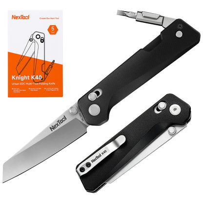 NexTool Knight K40 3" Sandvik 14C28N Axis-Lock G10 Folding Knife Multi-Tool