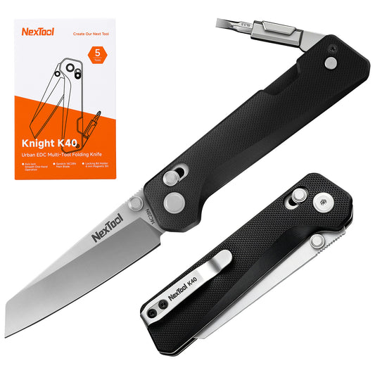 NexTool Knight K40 3" Sandvik 14C28N Axis-Lock G10 Folding Knife Multi-Tool