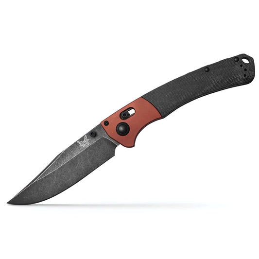 Benchmade 15080BK-04 Crooked River 4" CPM-Magnacut DLC Folding Knife with Burnt Copper Black Micarta Handle