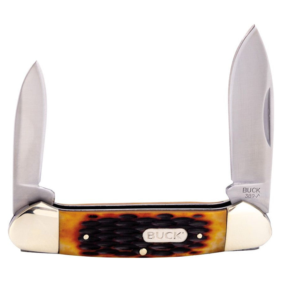Buck 389 Canoe Jigged Bone Pocket Folding Knife