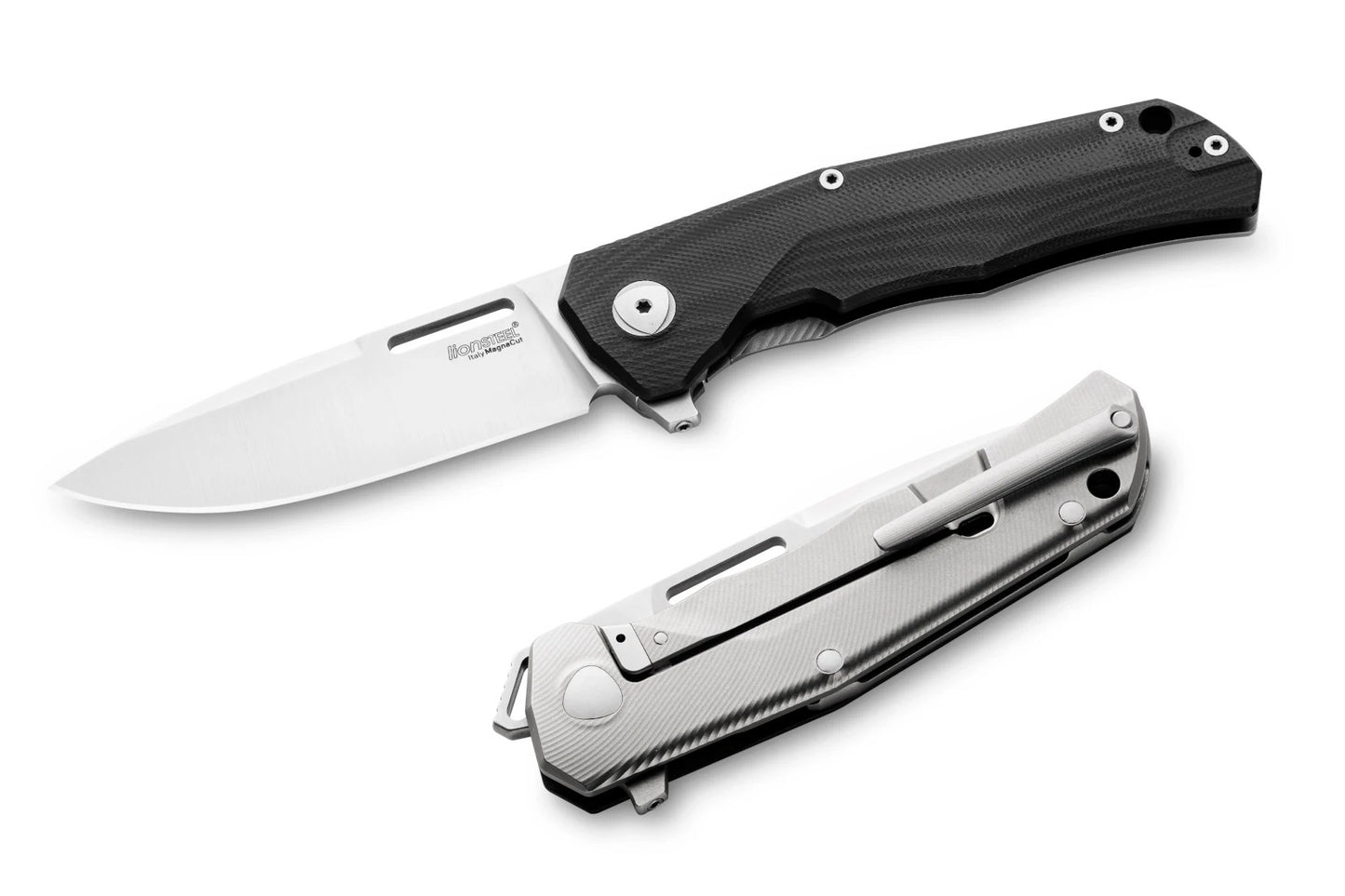 LionSteel Q4ttro 3.15" Magnacut Black G10 Titanium Folding Knife Q4 GBK