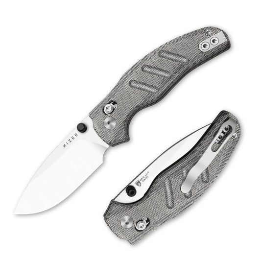Kizer Sheepdog C01C 2.95" Elmax Norplex UltreX Micarta Clutch-Lock Folding Knife Ki3488.29CDA2