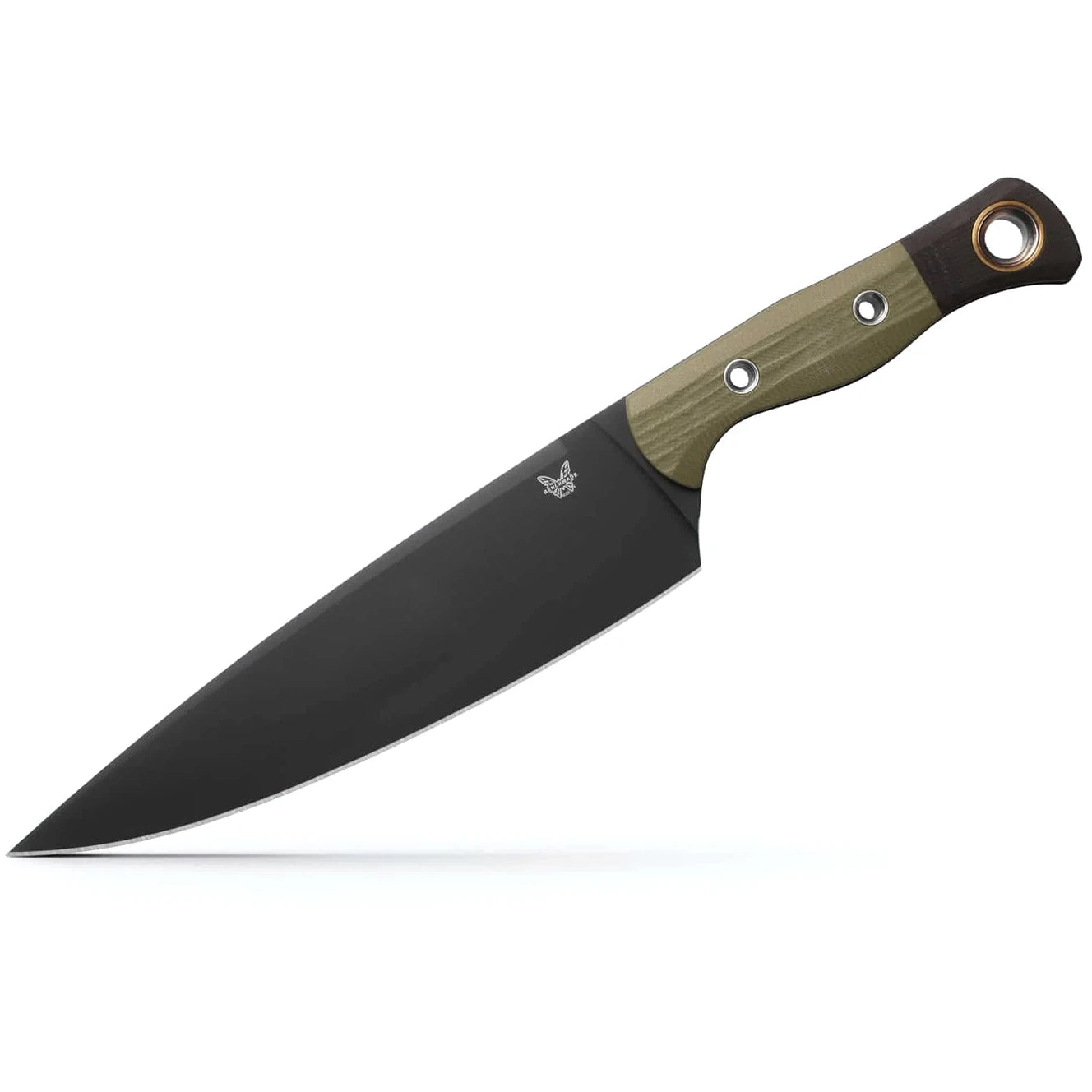 Benchmade Chef Knife 4025BK-01 8.17" CPM-154 DLC OD Green/Black G10 Fixed Blade Knife with Sheath