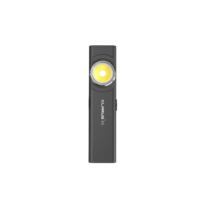 Klarus E5 600LM Gunmetal Gray Compact Magnetic USB-C Fast Charging Dual COB LED Flashlight