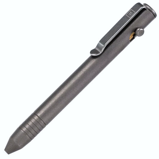 Big Idea Design Base Line Stonewashed Titanium Bolt-Action Pen
