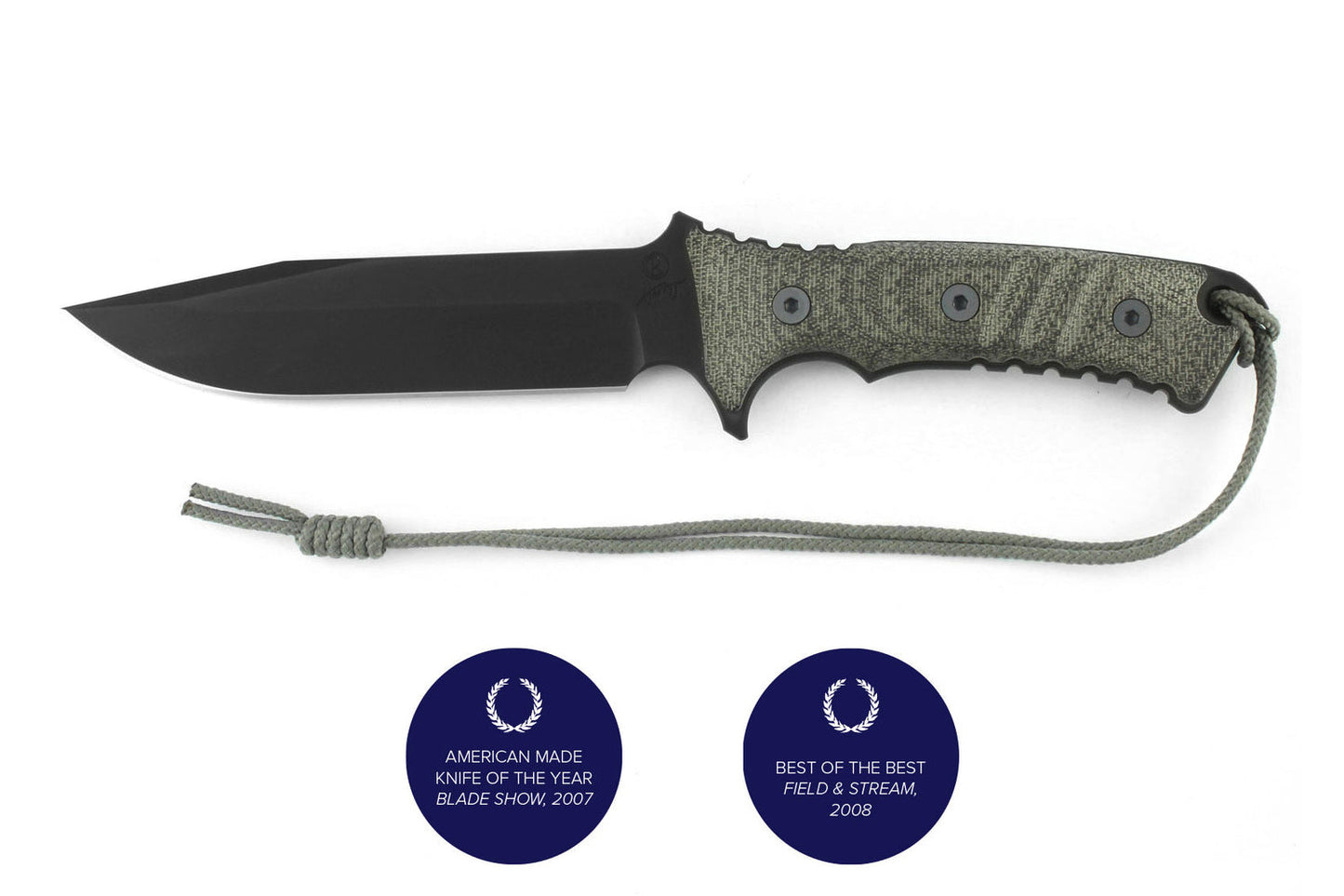 Chris Reeve Pacific 6" CPM Magnacut Fixed Blade Knife Micarta Handle Camo Sheath PAC-1000