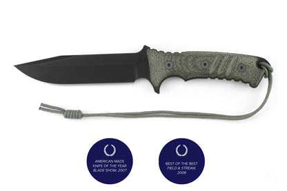 Chris Reeve Pacific 6" CPM Magnacut Fixed Blade Knife Micarta Handle Camo Sheath PAC-1000