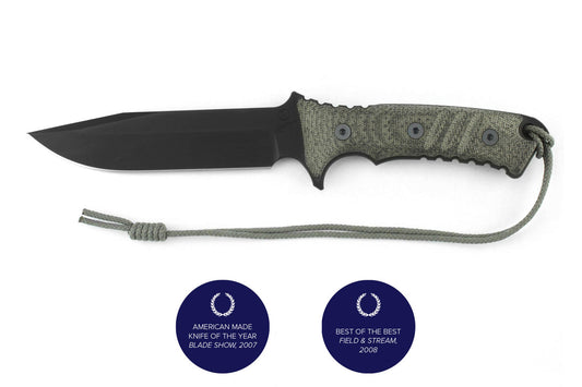 Chris Reeve Pacific 6" CPM Magnacut Fixed Blade Knife Micarta Handle Camo Sheath PAC-1000