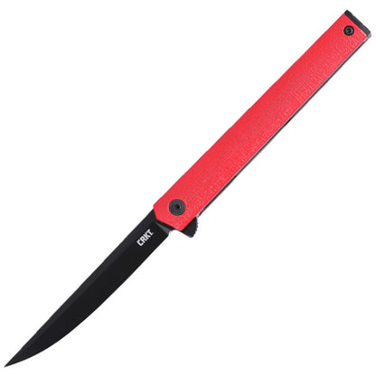 CRKT CEO Flipper Red/Black 3.35" AUS8 IKBS Folding Knife - Richard Rogers Design - 7097RK