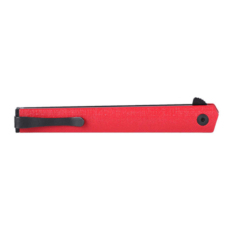 CRKT CEO Flipper Red/Black 3.35" AUS8 IKBS Folding Knife - Richard Rogers Design - 7097RK