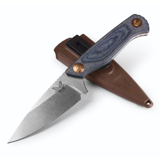 Benchmade 203 Dacian 3.54" CPM-Magnacut Denim Micarta Fixed Blade Knife