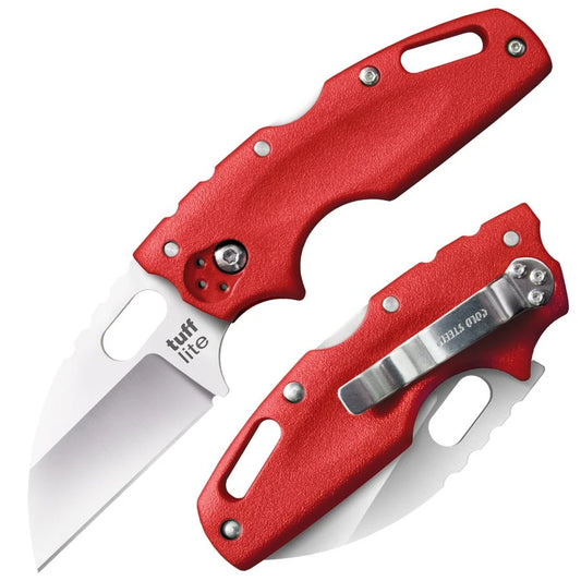 Cold Steel Tuff Lite 2.5" AUS8A Folding Knife with Red Grivory Handle