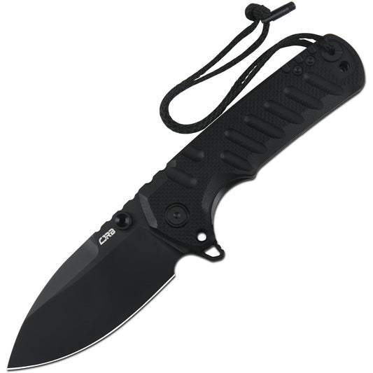 CJRB Tundra 3.78" D2 PVD Black G10 Locking Pin Folding Knife J1966-BBK