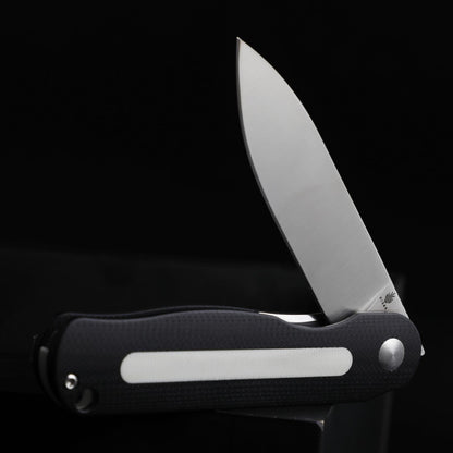 Kizer Latt Vind Mini 3" N690 Black G10 Dual-Flipper Folding Knife V3567
