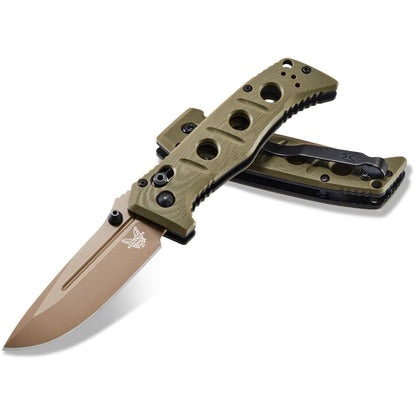 Benchmade 273FE-2 Mini Adamas 3.25" CPM-CruWear Flat Earth/OD G10 Folding Knife
