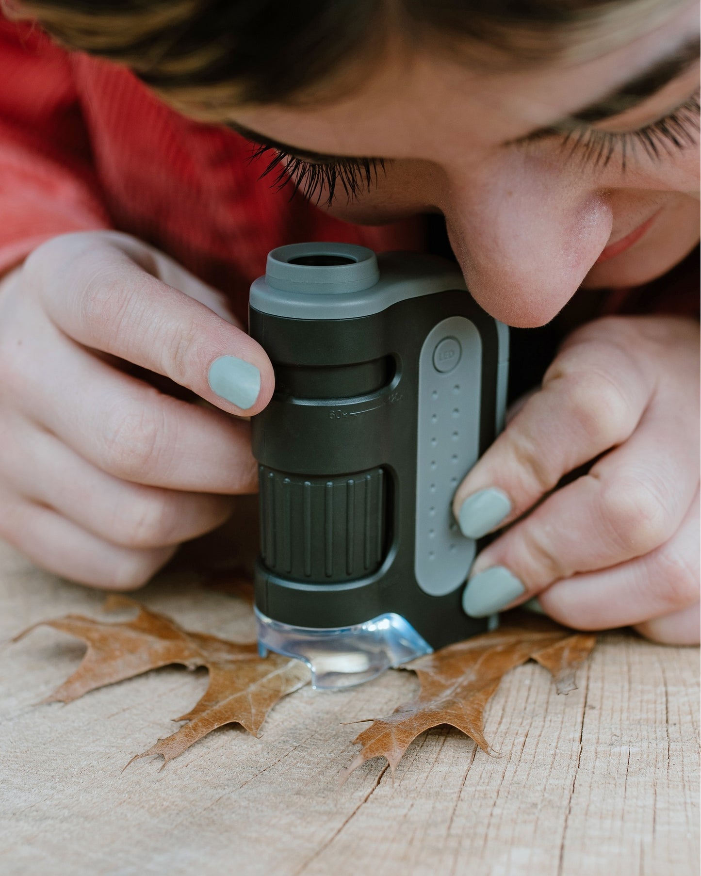 Carson MicroBrite™ Pro 60x-120x LED Lighted Zoom Pocket Microscope with Smartphone Adapter Clip MM-350