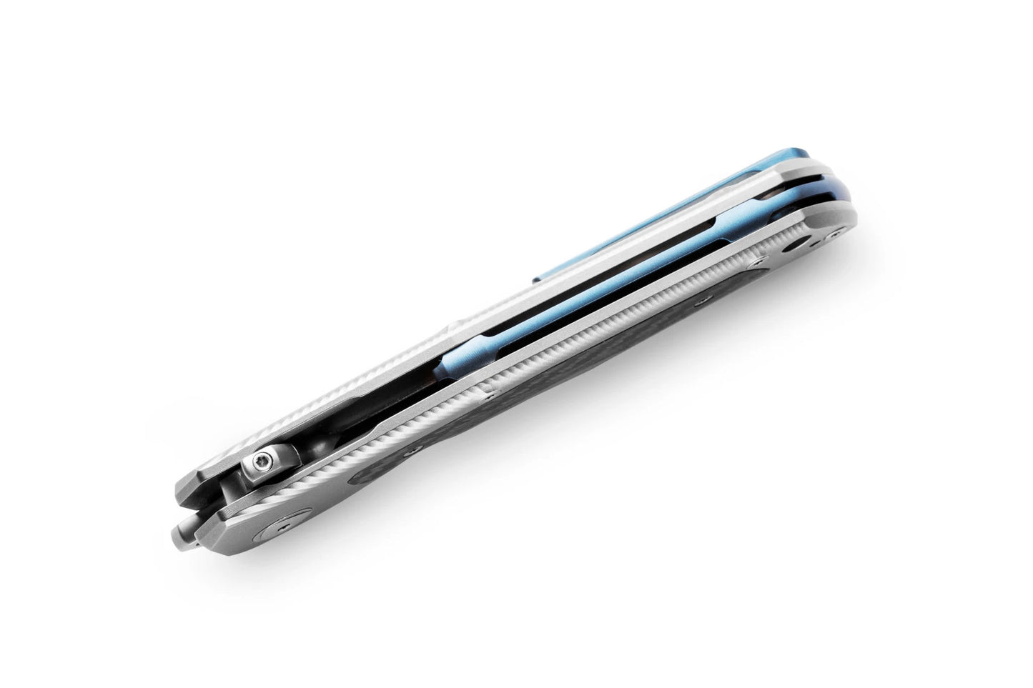 LionSteel Q4ttro 3.15" Magnacut Grey Titanium Carbon Fiber Folding Knife Q4 GY