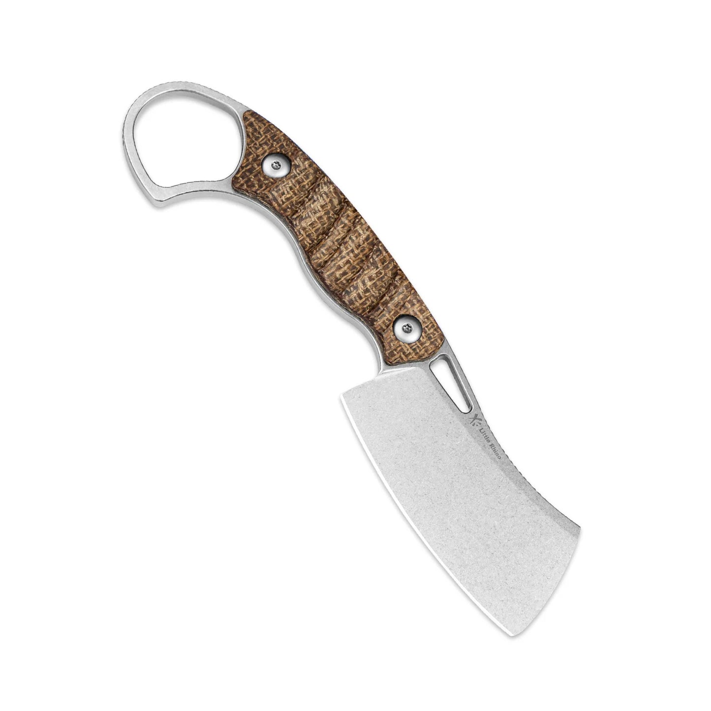 Kizer Little Rhino 2.72" AEB-L Burlap Micarta Fixed Blade Knife 1065A4