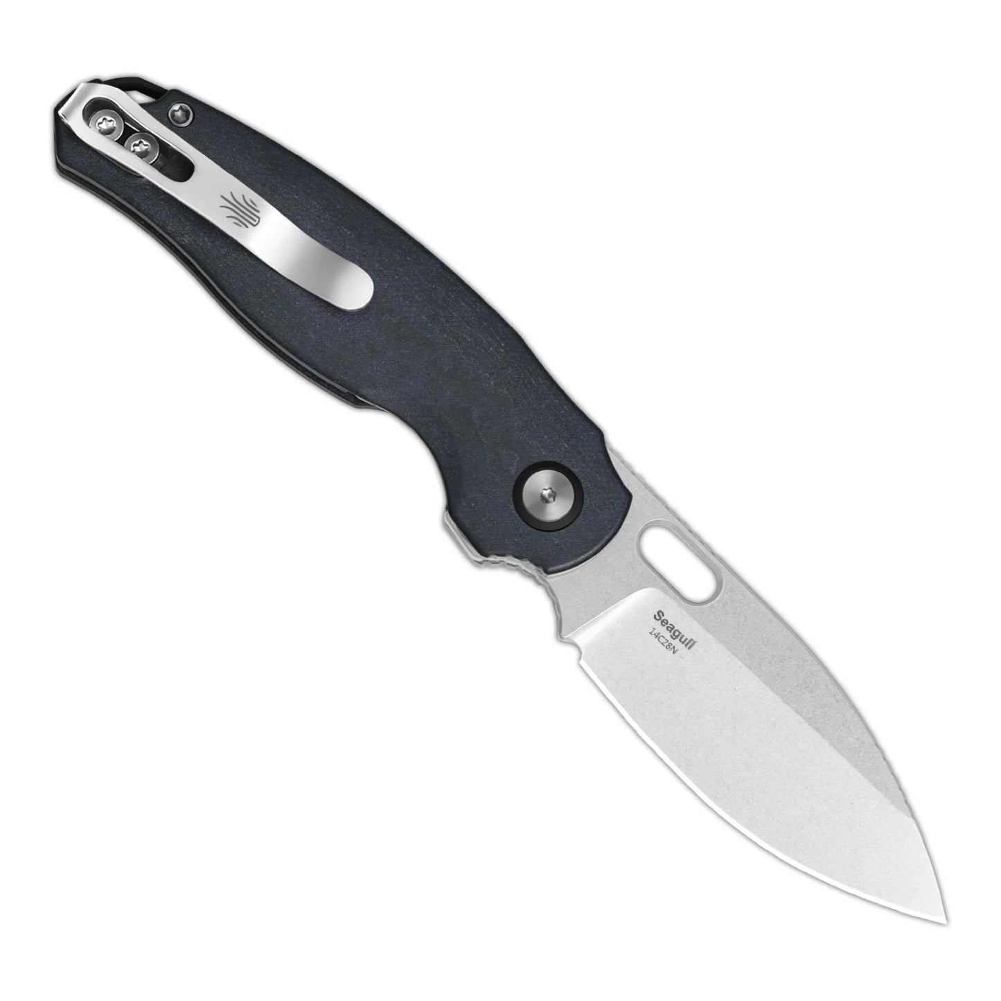 Kizer Seagull 2.9" 14C28N Blue Canyon Richlite Folding Knife V3770A2