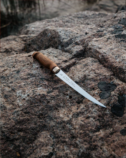 Marttiini Superflex Filleting Knife 19 7.48" Fixed Blade Knife with Leather Sheath