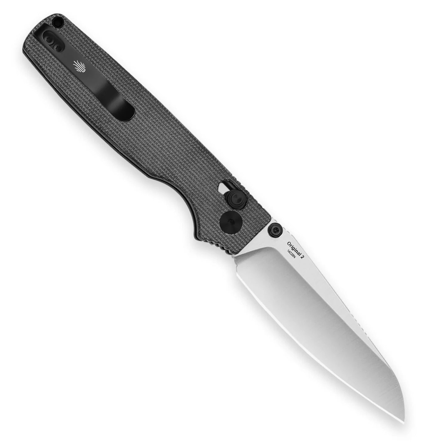 Kizer Original 2 Clutch-Lock 3.19" 14C28N Black Micarta Folding Knife V3605.2SA1
