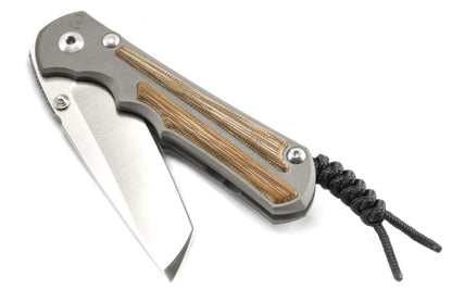 Chris Reeve Large Inkosi Tanto 3.6" CPM Magnacut Natural Canvas Micarta Titanium Folding Knife LIN-1046