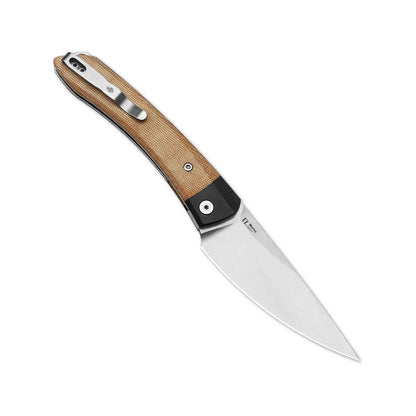 Kizer Momo 4.17" Nitro-V G10 Brown Micarta Folding Knife V4663A2