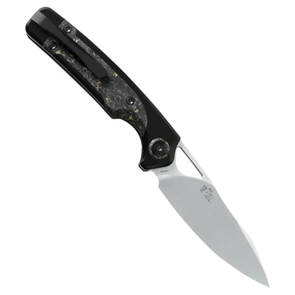 Kizer Ara 3.09" S45VN Carbon Fiber Gold Flake Titanium Folding Knife by Jonathan Styles x Paul Munko Ki3729A1