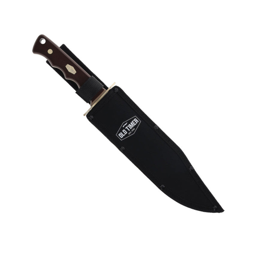 Schrade Old Timer 10" Full-Tang Bowie Machete and Folding Knife Combo