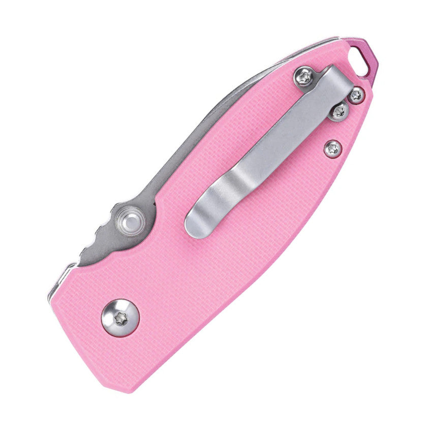 CRKT Squid Button Lock 2.27" 14C28N Rose Quartz G10 IKBS Folding Knife by Lucas Burnley 2474P