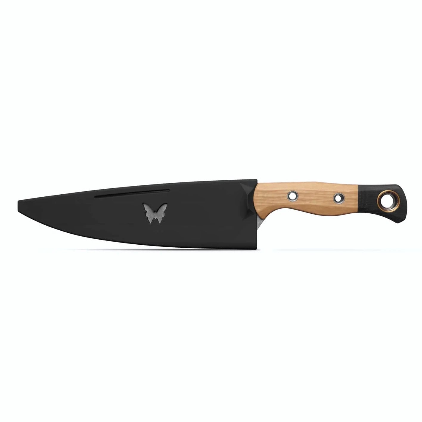 Benchmade Chef Knife 4025-02 8.17" CPM-154 Maple Valley Richlite Black G10 Fixed Blade Knife with Sheath