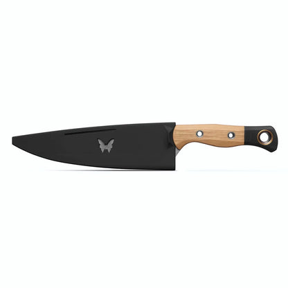 Benchmade Chef Knife 4025-02 8.17" CPM-154 Maple Valley Richlite Black G10 Fixed Blade Knife with Sheath