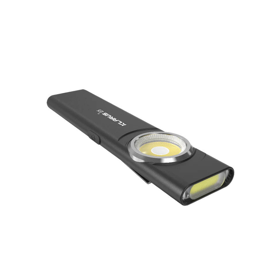 Klarus E5 600LM Gunmetal Gray Compact Magnetic USB-C Fast Charging Dual COB LED Flashlight
