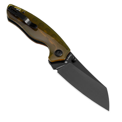 Kizer Towser K 3.39" Black Stonewash 154CM PEI Ultem Folding Knife V4593C6