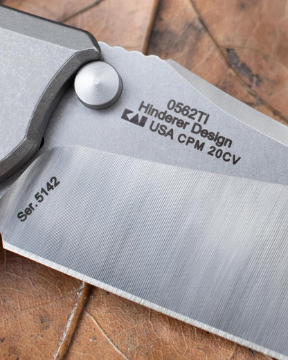 Zero Tolerance 0562TI Hinderer Slicer 3.5" CPM 20CV Titanium Folding Knife