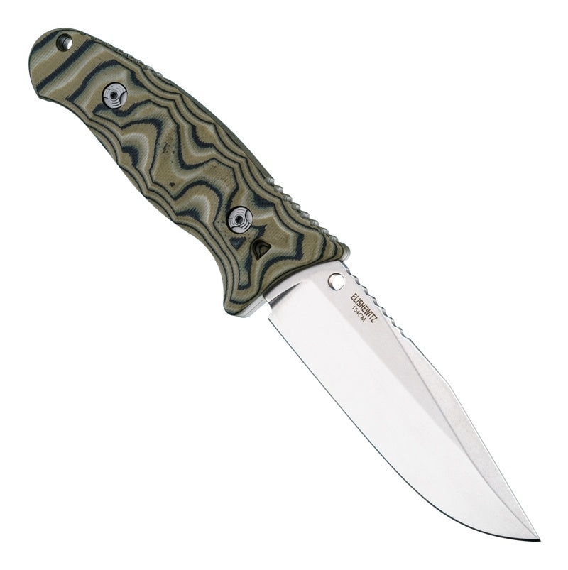 Hogue EX-F02 4.5" 154CM Green G-Mascus G10 Fixed Blade Knife MOLLE Sheath