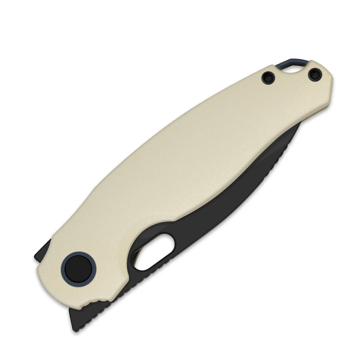 Kizer Seagull 2.9" 14C28N Black Stonewashed Beige Aluminium Folding Knife V3770A3