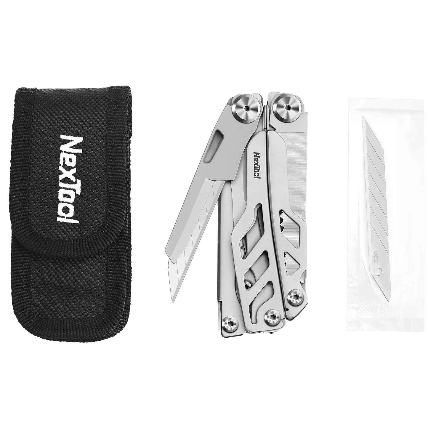 NexTool Flagship Pro Replaceable-Blade Multi-Tool 16 Functions with Nylon Pouch