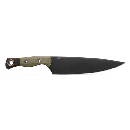 Benchmade Chef Knife 4025BK-01 8.17" CPM-154 DLC OD Green/Black G10 Fixed Blade Knife with Sheath
