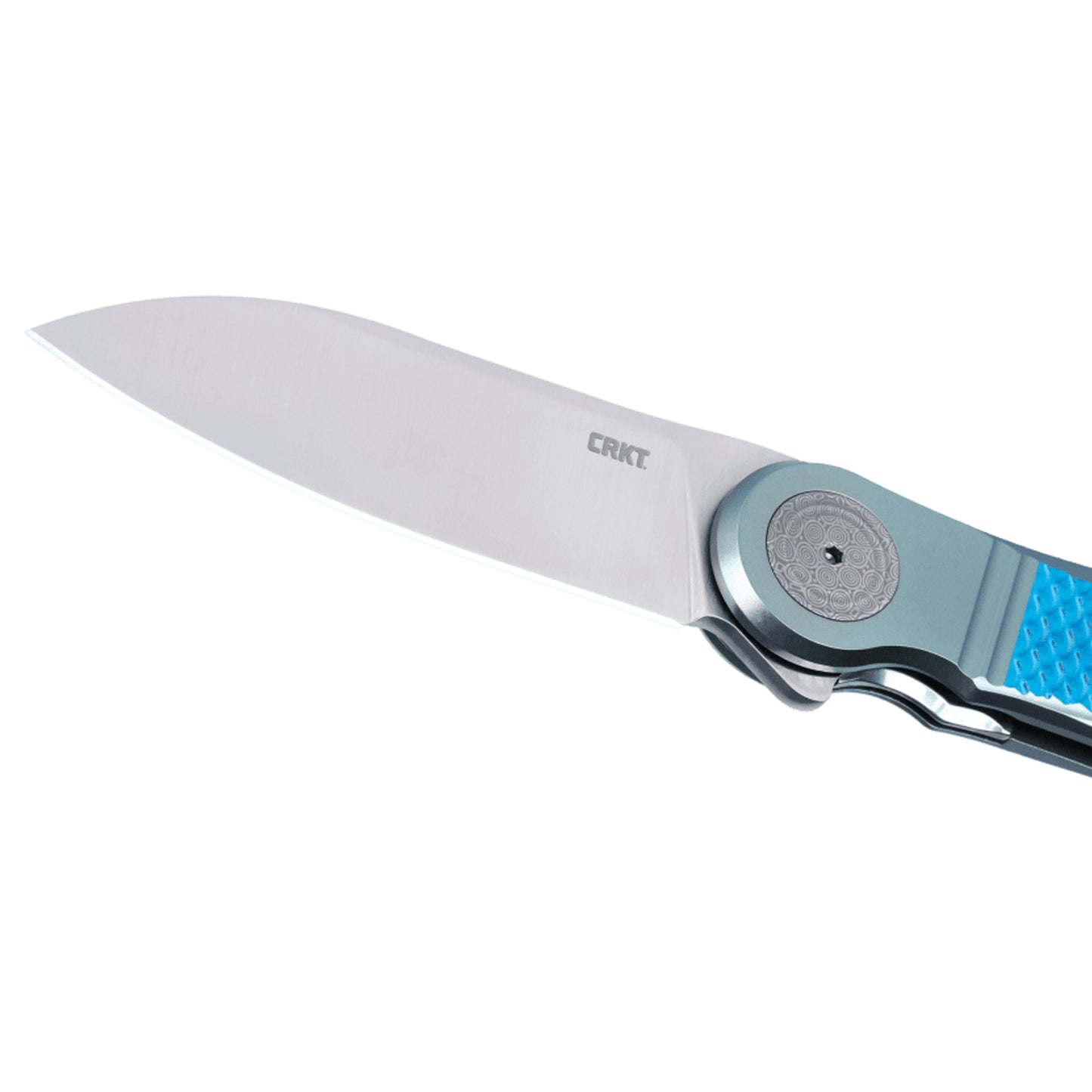 CRKT Monument Limited Edition 3.07" M390 Blue Titanium Folding Knife by Michael Walker - Made in Italy