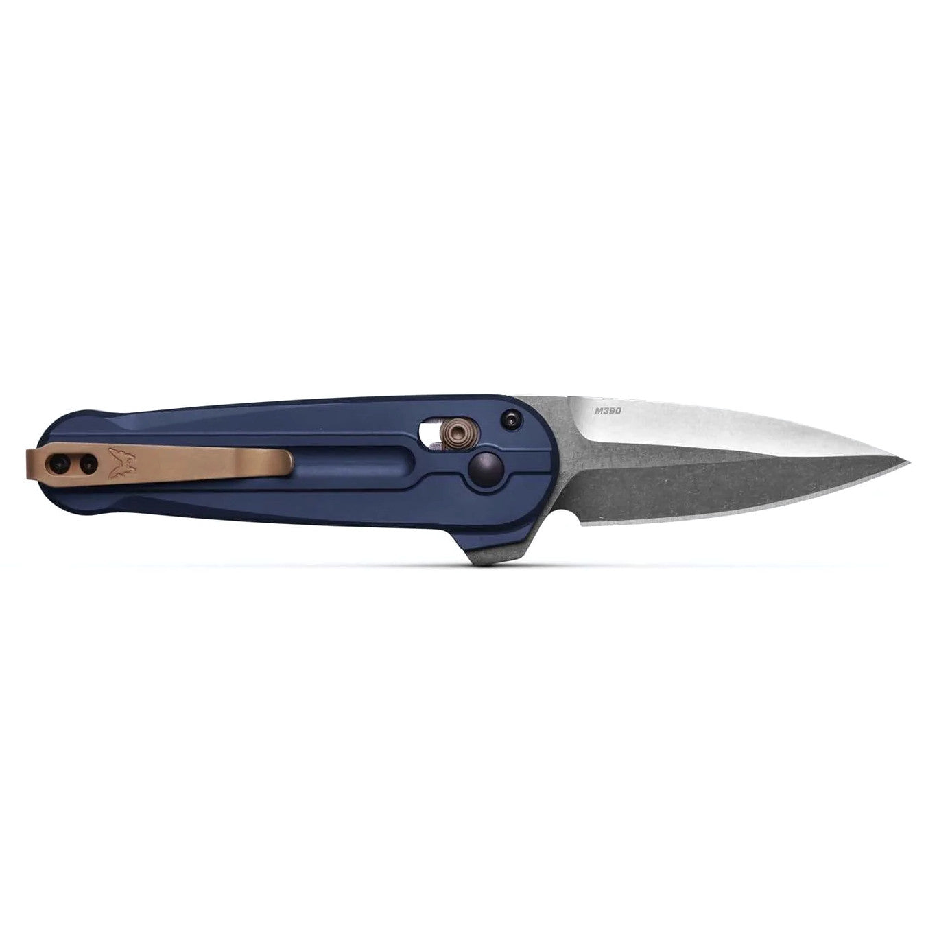 Benchmade 491 Lowden 2.8" M390 Crater Blue Aluminium Folding Knife