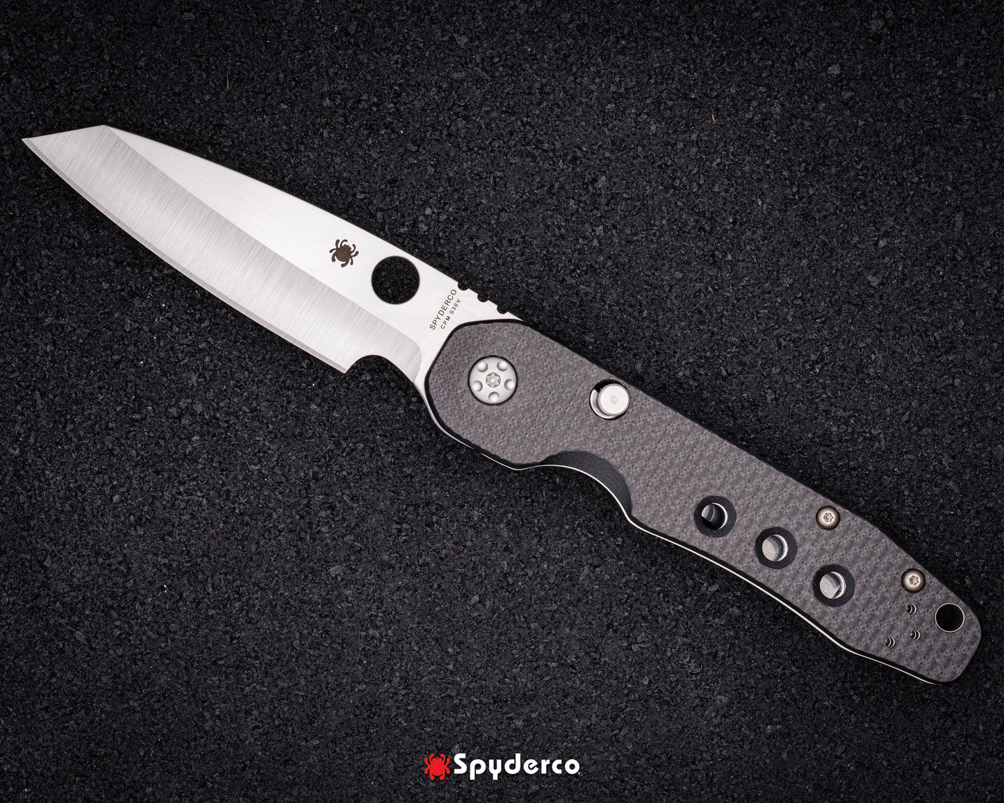 Spyderco Smock 3.39" CPM S30V Carbon Fiber/G10 Front Flipper Folding Knife C240CFP