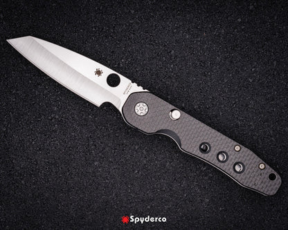 Spyderco Smock 3.39" CPM S30V Carbon Fiber/G10 Front Flipper Folding Knife C240CFP