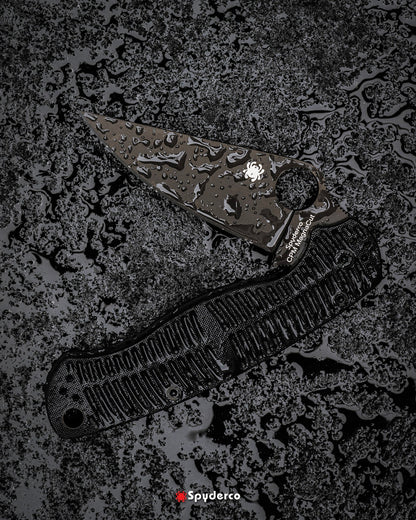 Spyderco ParaMilitary 2 Salt Black DLC CPM Magnacut G-10 Folding Knife C81GMCBKP2