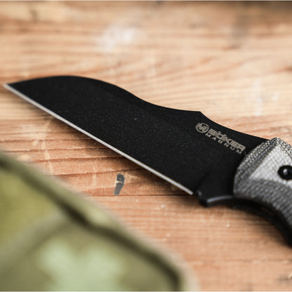 Boker Magnum Straight Karambit 3.8" Micarta Fixed Blade Knife by Ruben Fritton 02RY700