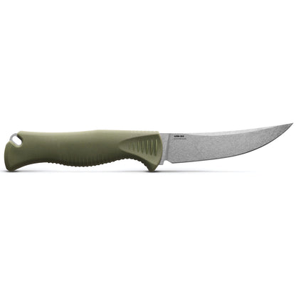 Benchmade 15505 Meatcrafter 4" CPM-154 Dark Olive Fixed Blade Knife with Santoprene Handle and Boltaron Sheath