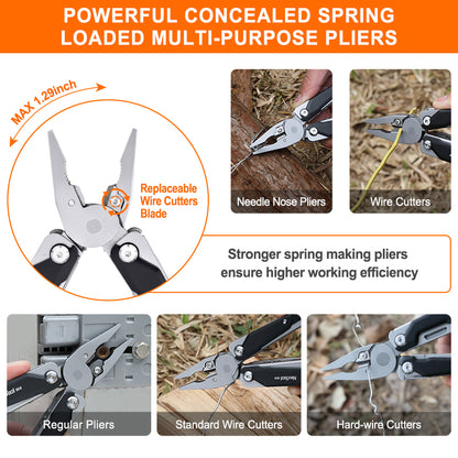 NexTool Adjustable Wrench W4 Multi-Tool Pliers 11 Functions with Pouch